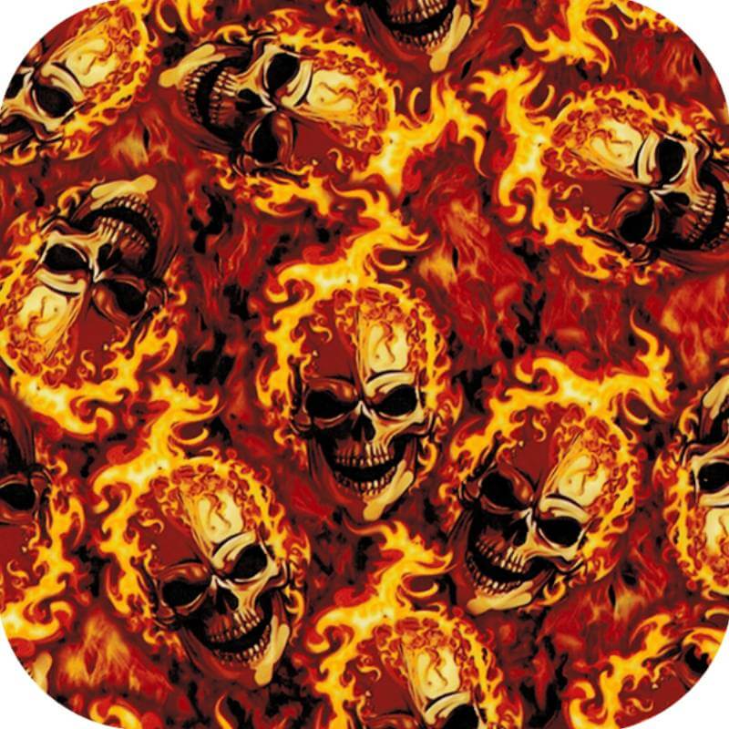 Flames & Skulls 3 Lámina PVA de Hidroimpresion - Tienda de Hidroimpresion
